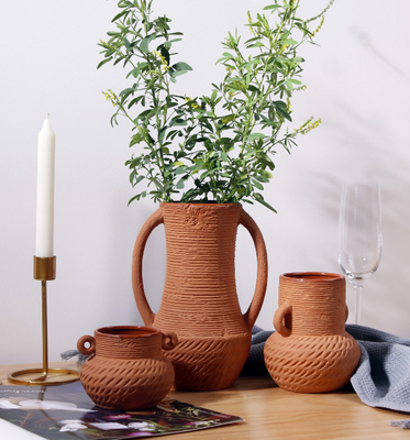 Vaisseau de sol en céramique à large bouche cadeau de Thanksgiving