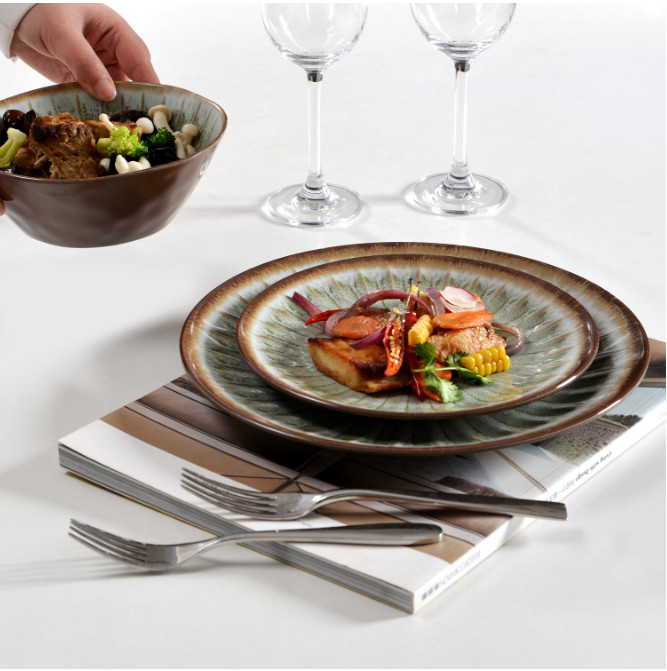 Party Plates And Bowls 12pc Melamine Dinnerware Set Iso