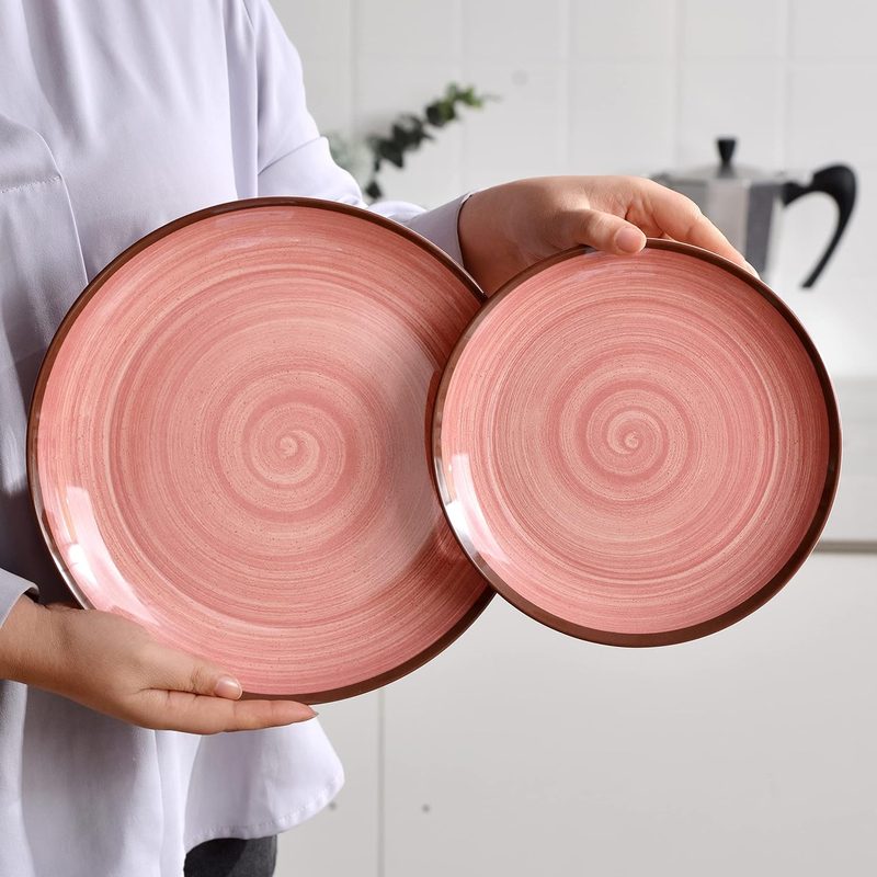 12pcs Melamine Dinnerware Set Plates And Bowls For 4