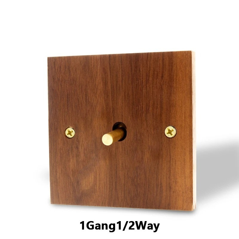Convenient Wifi Module Solid Wood light switch panel 10A 16A 110v-250v 86*86mm