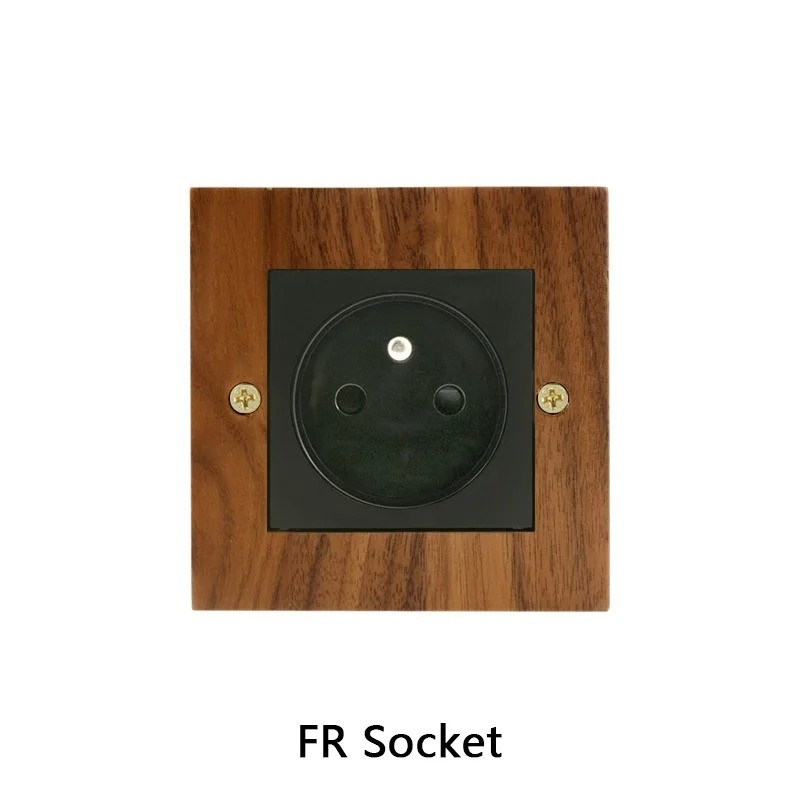 Convenient Wifi Module Solid Wood light switch panel 10A 16A 110v-250v 86*86mm