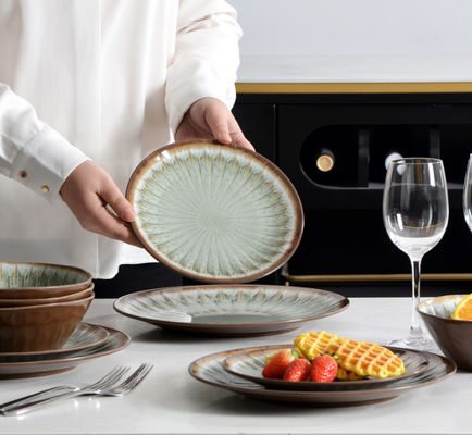 Plateaux et bols de soirée 12pc Melamine Service de soirée ensemble Iso