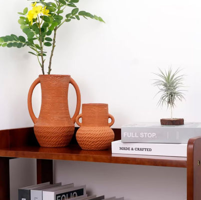 Décoration de vase de fleurs en céramique à large bouche