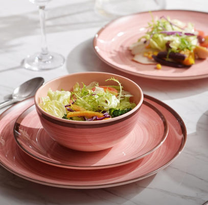 12 pièces d' assiettes en mélamine, assiettes et bols pour 4 personnes.