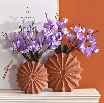 Vase en céramique pour la décoration de la maison Ensemble de 2, Vase en terre cuite, Vase pour les fleurs, Vase de fleurs séchées, Vase de fleurs de coupe, décor d'automne