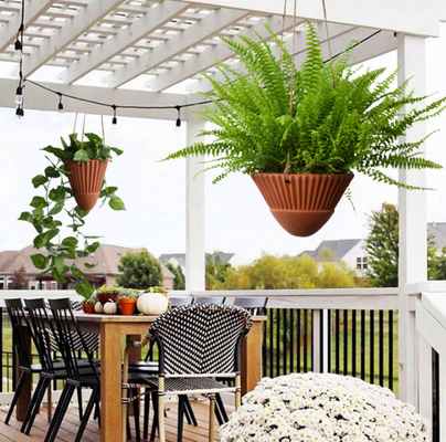 Planteurs suspendus pour plantes d'intérieur, planteurs suspendus en terre cuite, pots de plantes suspendues en céramique, paniers suspendus, planteurs suspendus