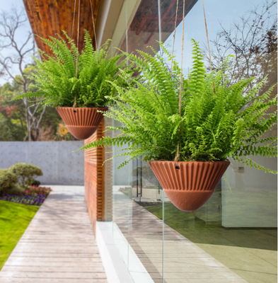 Planteurs suspendus pour plantes d'intérieur, planteurs suspendus en terre cuite, pots de plantes suspendues en céramique, paniers suspendus, planteurs suspendus