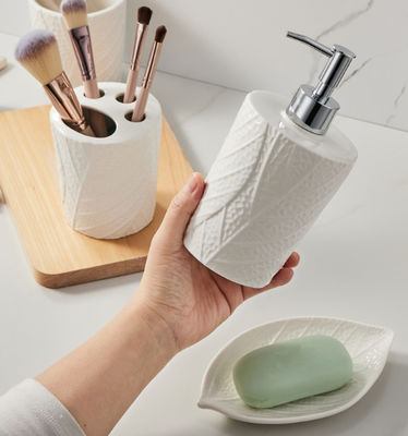 4 pièces de porte- brosse à dents en céramique blanche sans plomb