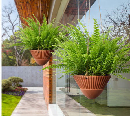 Vases de poterie rustiques suspendues résistantes à la rupture