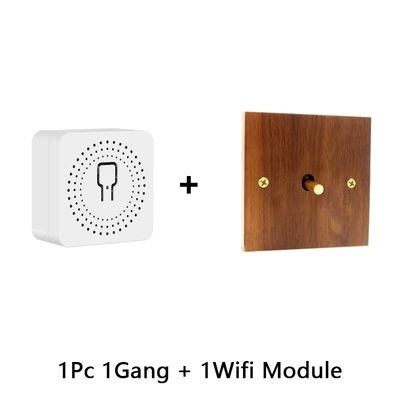 Couverture en bois massif basculant panneau de commutateur lumineux en laiton Home Wall Switch 86 Type Levier artisanal Levier caché