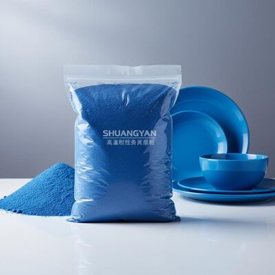 SHUANGYAN Blue Melamine Moulding Compound Powder Résistant aux températures élevées Appliqué à la vaisselle
